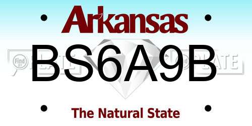 BS6A9B Arkansas License Plate