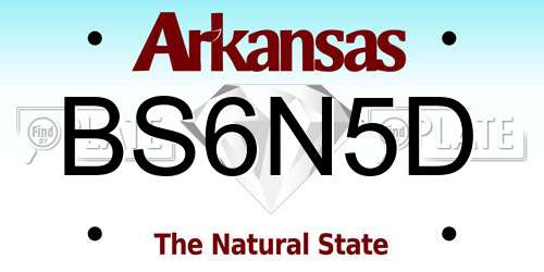 BS6N5D Arkansas License Plate