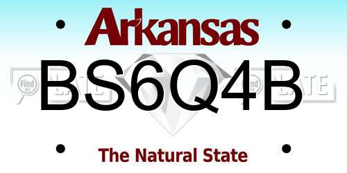 BS6Q4B Arkansas License Plate
