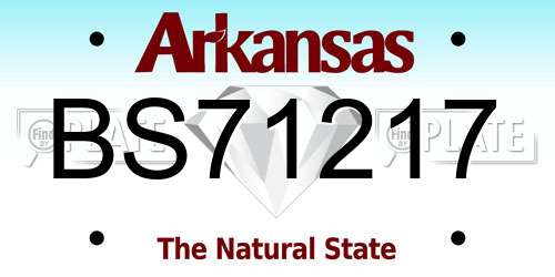 BS71217 Arkansas License Plate