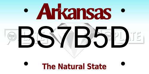 BS7B5D Arkansas License Plate