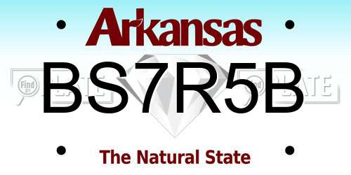 BS7R5B Arkansas License Plate
