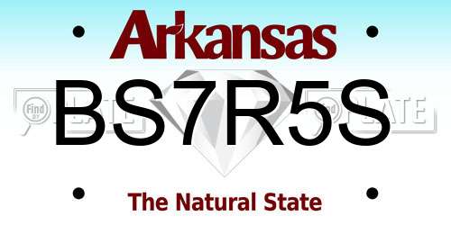 BS7R5S Arkansas License Plate