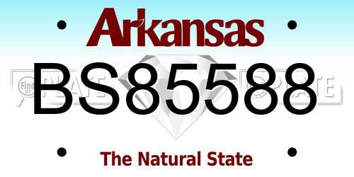 BS85588 Arkansas License Plate