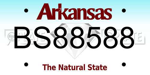 BS88588 Arkansas License Plate