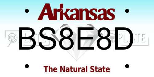 BS8E8D Arkansas License Plate