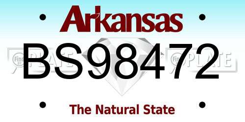 BS98472 Arkansas License Plate