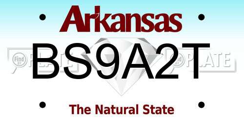 BS9A2T Arkansas License Plate