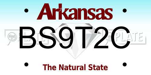 BS9T2C Arkansas License Plate
