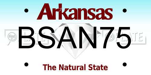 BSAN75 Arkansas License Plate