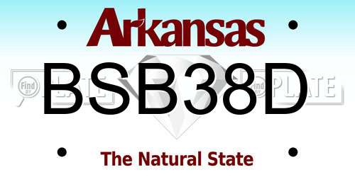 BSB38D Arkansas License Plate