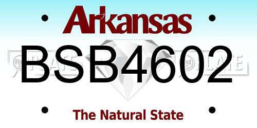 BSB4602 Arkansas License Plate