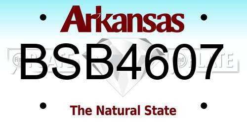 BSB4607 Arkansas License Plate
