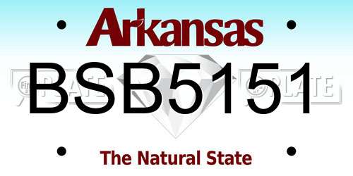 BSB5151 Arkansas License Plate