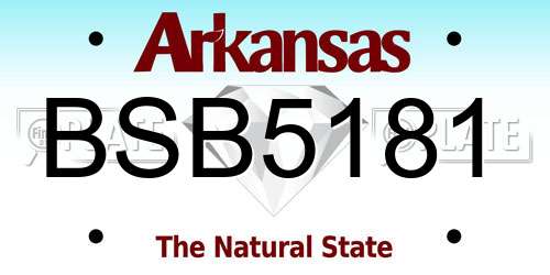 BSB5181 Arkansas License Plate
