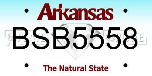 BSB5558 Arkansas License Plate