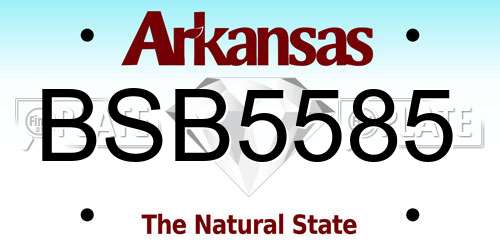 BSB5585 Arkansas License Plate