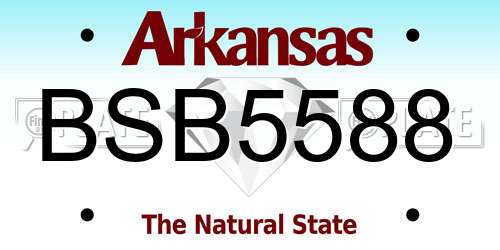 BSB5588 Arkansas License Plate