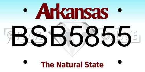 BSB5855 Arkansas License Plate