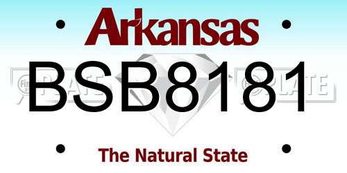 BSB8181 Arkansas License Plate