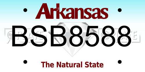 BSB8588 Arkansas License Plate