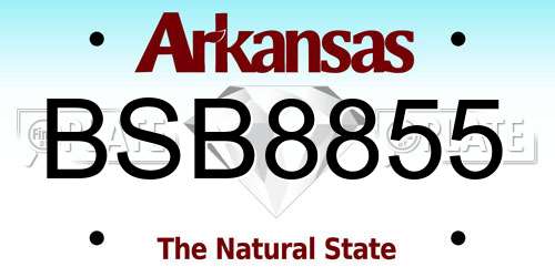 BSB8855 Arkansas License Plate