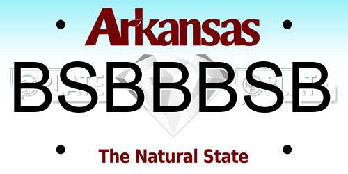 BSBBBSB Arkansas License Plate