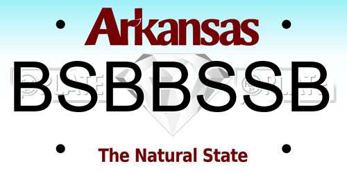 BSBBSSB Arkansas License Plate
