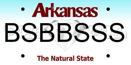 BSBBSSS Arkansas License Plate