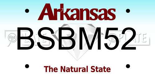 BSBM52 Arkansas License Plate