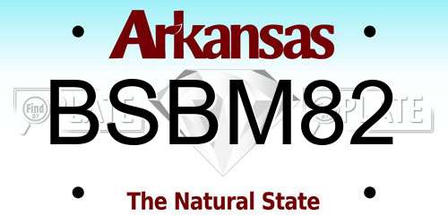 BSBM82 Arkansas License Plate