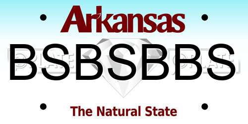 BSBSBBS Arkansas License Plate