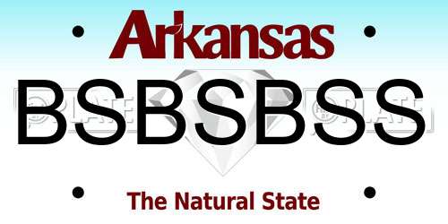 BSBSBSS Arkansas License Plate