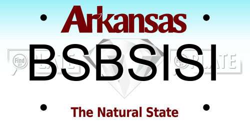 BSBSISI Arkansas License Plate