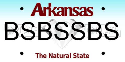 BSBSSBS Arkansas License Plate