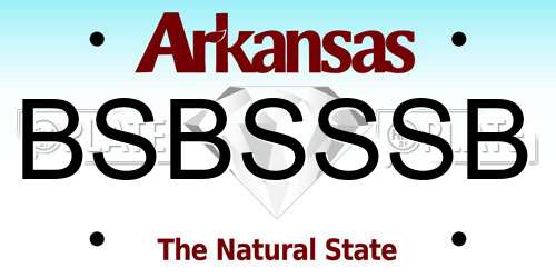 BSBSSSB Arkansas License Plate