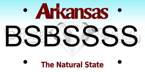 BSBSSSS Arkansas License Plate
