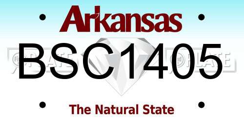 BSC1405 Arkansas License Plate