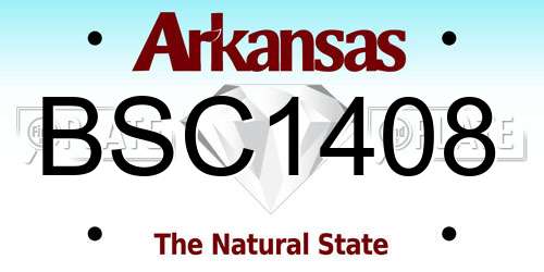 BSC1408 Arkansas License Plate