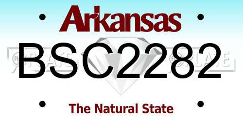 BSC2282 Arkansas License Plate