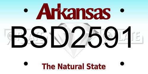 BSD2591 Arkansas License Plate