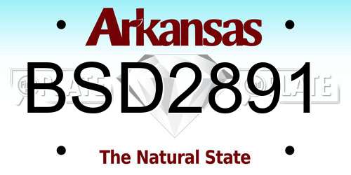 BSD2891 Arkansas License Plate