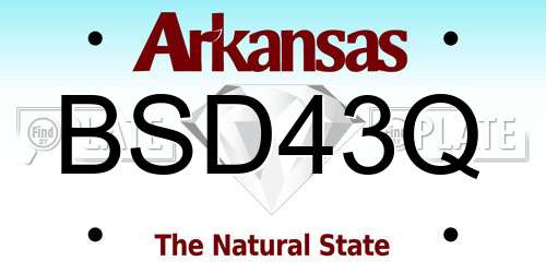 BSD43Q Arkansas License Plate