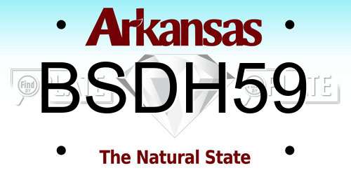 BSDH59 Arkansas License Plate