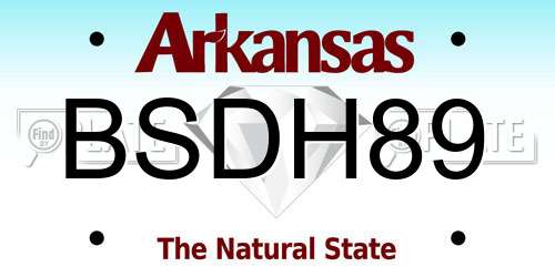 BSDH89 Arkansas License Plate