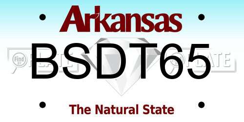BSDT65 Arkansas License Plate