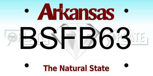 BSFB63 Arkansas License Plate