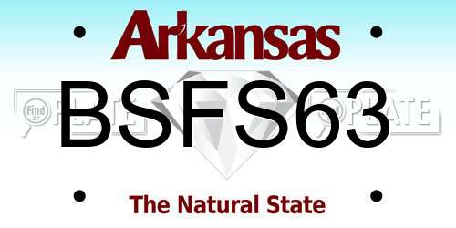 BSFS63 Arkansas License Plate