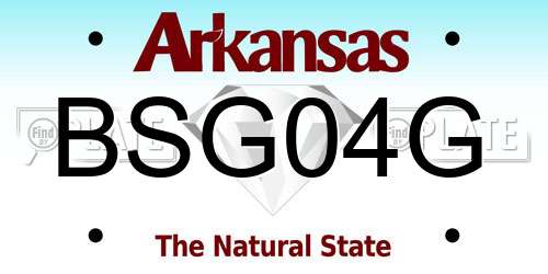 BSG04G Arkansas License Plate