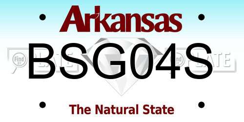 BSG04S Arkansas License Plate